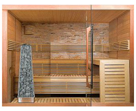de Luxe Glasbau-Sauna